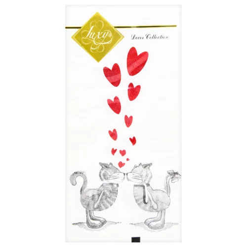 Серветки Luxy Котяче кохання тришарові 33х33см 10шт