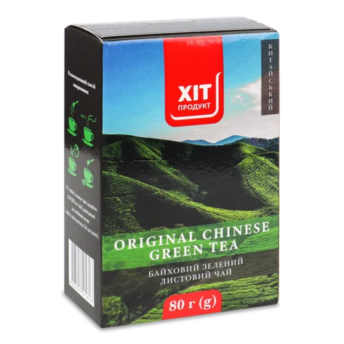 Чай Зелений Байховий Листовий Вищого Ґатунку Original Chinese, к/у 80г