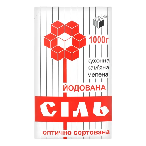 Сіль кухонна йодована Артемсоль 1000г