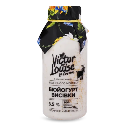 Біойогурт З Козиного Молока 3.5% Висівки Victor Et Louise, с/пл, 300г