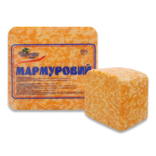 Сир Твердий Мармуровий Чортків, 45% Жиру, кг