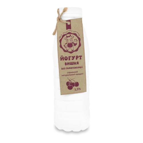 Йогурт Вишня 1.5% Світ Молочних Насолод, п/пл, 480г