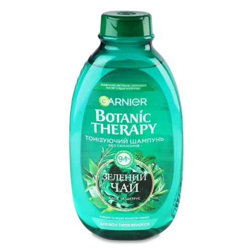 Шампунь Тонізуючий Зелений Чай Алое Цитрус Botanic Therapy Garnier 400мл