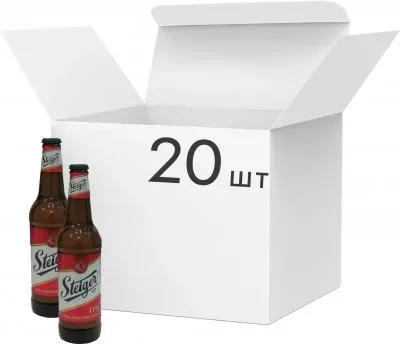 Упаковка пива Steiger світле фільтроване 4.5% 0.5л х 20 шт