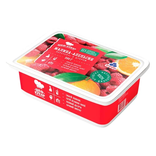 Малина-апельсин Рудь терті з цукром 350г