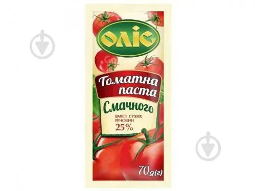 Томатна паста Смачного 70г ТМ Оліс