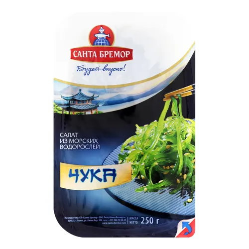 Салат із морських маринованих водоростей Чука Санта Бремор лоток 250г