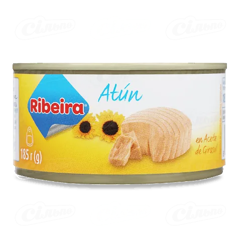 Тунець Ribeira в соняшниковій олії, 185г
