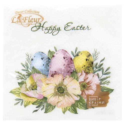 Серветки La Fleur Квіткова композиція  2-шарові 33*33см 16шт
