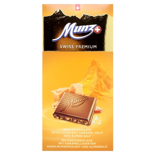 Шоколад молочний Munz з хрустким солоним фундуком 100г