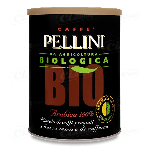 Кава мелена Pellini BIO Arabica 100% Tin натуральна, 250г