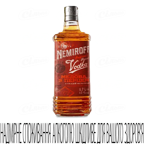 Настоянка гірка Nemiroff «Українська медова» з перцем, 0,7л