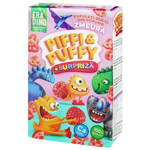 Палички Piffi & Puffy кукурудзяні зі смаком малини з сюрпризом 90г