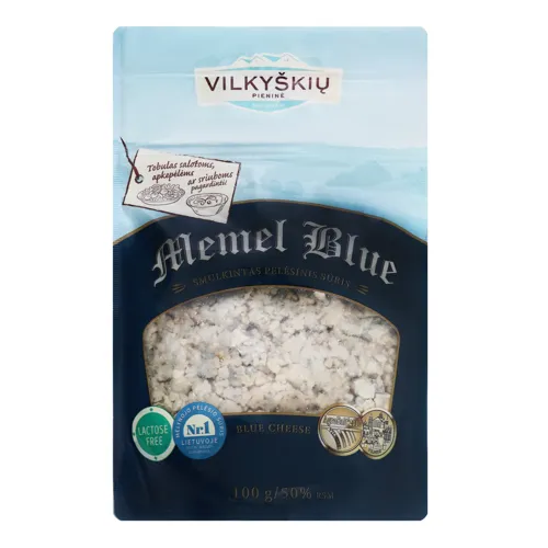 Сир 50% тертий з пліснявою Memel Blue Vilkyskiu pienine д/п 100г