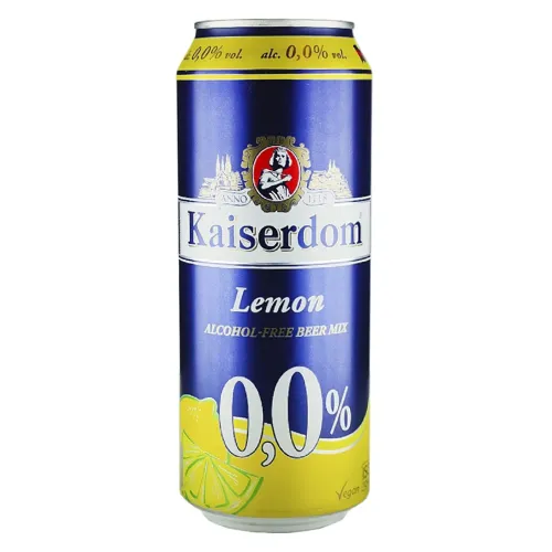 Пиво безалкогольне Kaiserdom Lemon з залізній банці 0.5л