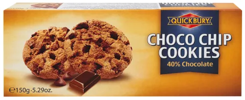 Печиво QUICKBURY з шоколадом 40%, 150г