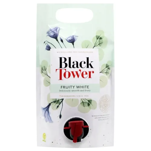 Вино Black Tower Rivaner біле напівсолодке 8,5% 1,5л