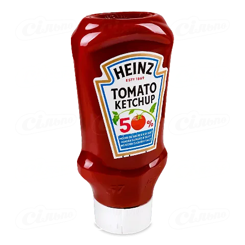 Кетчуп Heinz томатний на 50% менше цукру, 550г