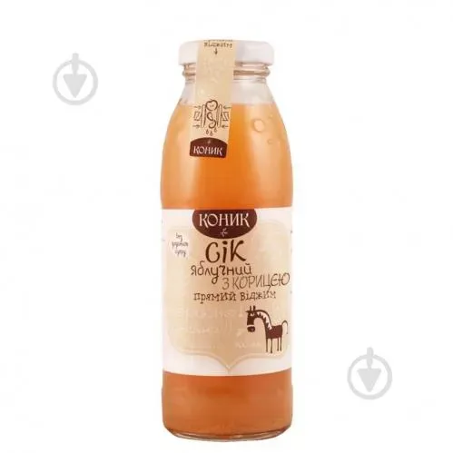 Сік яблучний з корицею 1л скло Коник