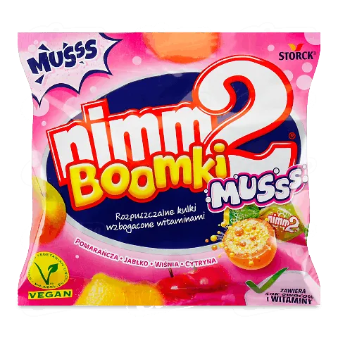 Цукерки nimm 2 Boomki Musss з апельсин-шипучка, 90г