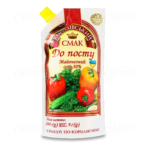 Соус Королівський смак До посту майонезний 30% д/п, 300г