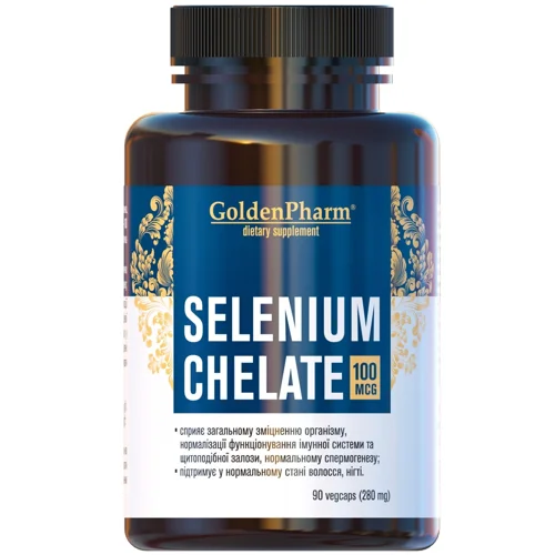 Дієтична добавка Golden Pharm Selenium Chelate 100mcg 90шт