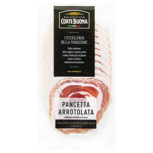 Бекон Corte Buona Pancetta Arrotolata варено-копчений нарізка 100г