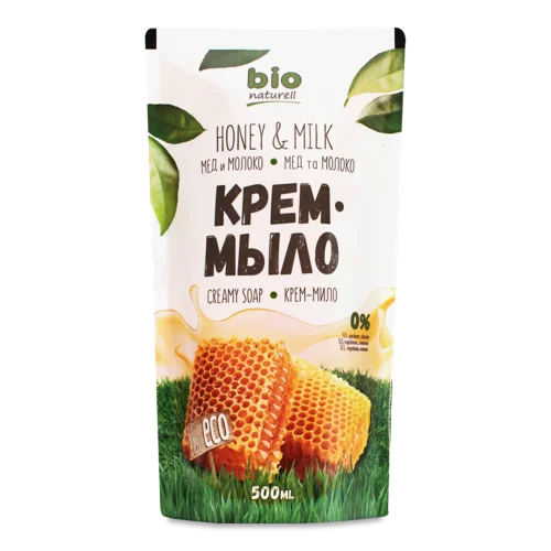 Крем-мило Honey&Milk Bio Naturell, Натуральне, 500 мл