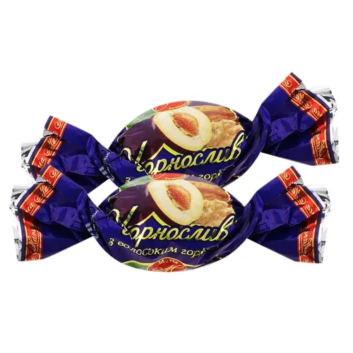 Цукерки Марія чорнослив з горіхом в глазурі