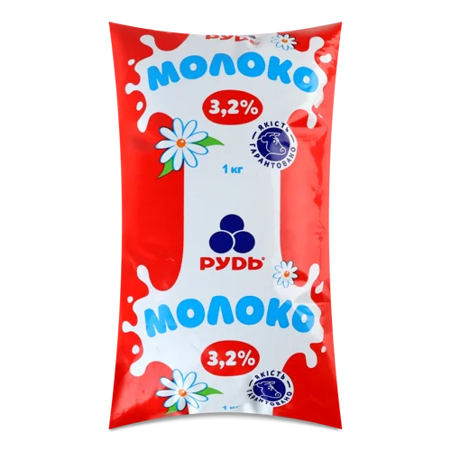 Молоко Коров'яче Пастеризоване 3.2% Рудь, м/у, 1 кг