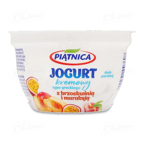 Йогурт Piatnica «По-грецьки» персик-маракуя 4%, 150г