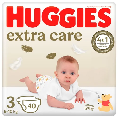 Підгузки Huggies Extra Care Jumbo 3 6-10кг 40шт