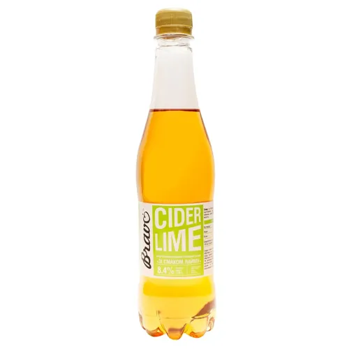 Сидр Браво зі смаком лайму 8,4% 0,5л
