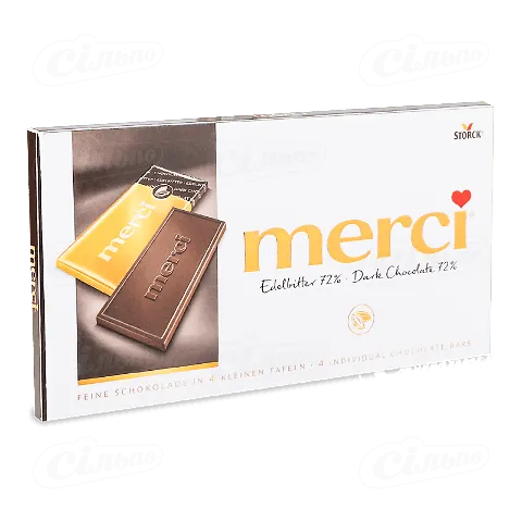 Шоколад гіркий Merci, 100г
