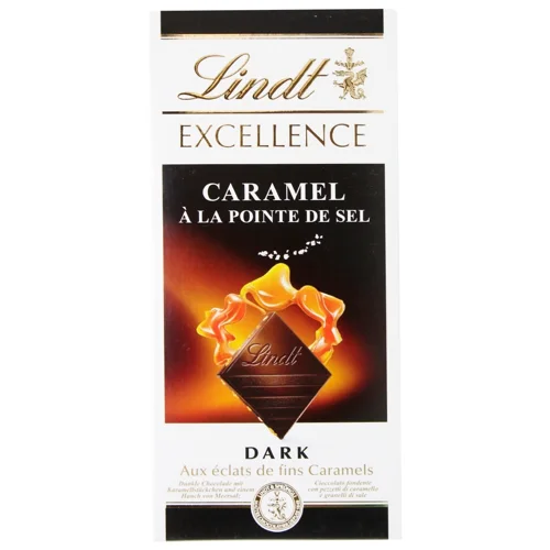 Шоколад чорний Lindt Excellence з карамеллю та сіллю 100г