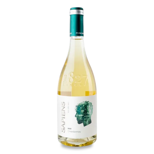 Вино Біле Сухе Chardonnay Sapiens Purcari 0.75л 13.5% Пл
