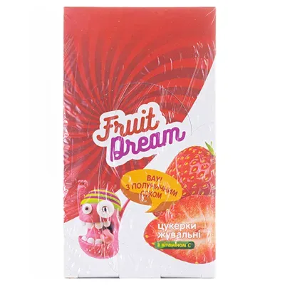 Цукерки жувальні Fruit Dream Полуничний сік + Вітамін С, 18 штук