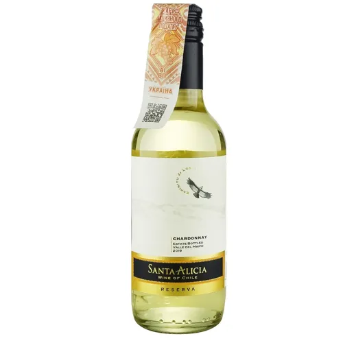 Вино Santa Alicia Chardonnay Central Valley біле сухе 12,5% 187мл