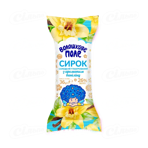 Сирок глазурований «Волошкове поле» з ваніллю 26%, 36г