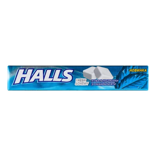 Цукерки жувальні зі смаком м'яти Fresh&Chewy Halls м/у 47г