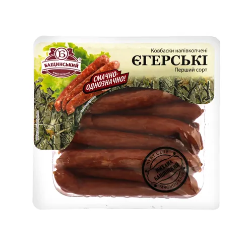 Ковбаски Єгерські Бащинський охол натуральна оболонка 0.24кг