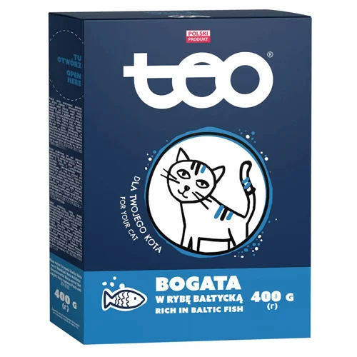 Корм сухий Teo з балтійською рибою для котів 400г