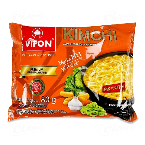 Суп Vifon Kimchi з локшиною швидкого приготування, 80г