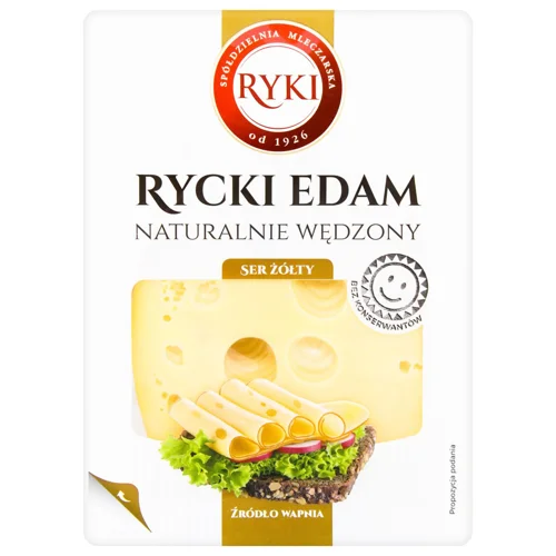 Сир Ryki Rycki Edam напівтвердий копчений порційний 45% 300г