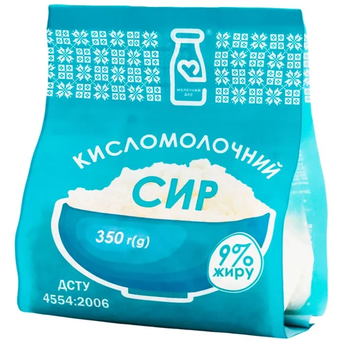 Сир кисломолочний Молочний дар 9% 350г