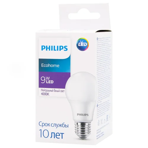 Лампа Philips Ecohome світлодіодна LED 9W E27 4000К