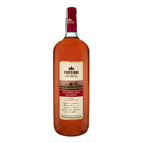 Вино 1.5л 9-13% рожеве напівсолодке Алазанська долина Vardiani пл