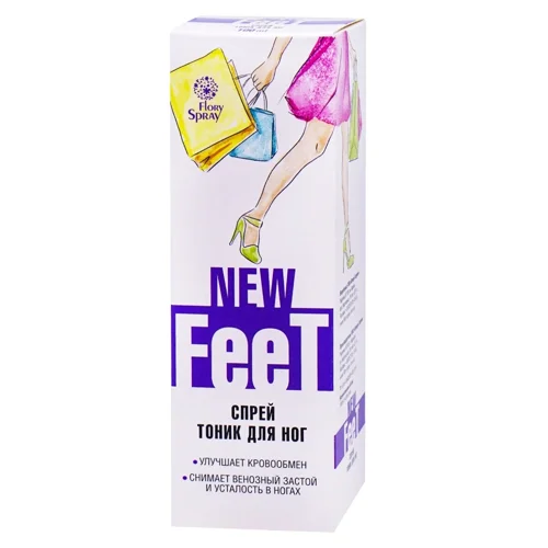 Засіб Flory Spray New Feet для поліпшення кровообігу зняття венозного застою та втоми у ногах 100мл