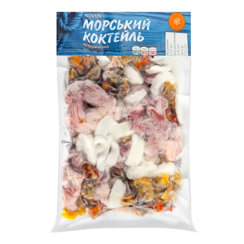 Коктейль морський морожений Novus вищого ґатунку 500г