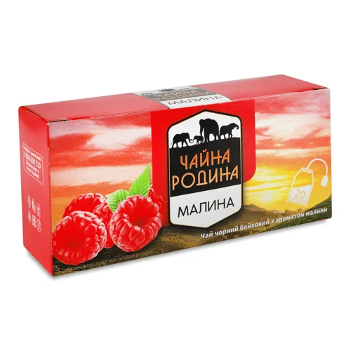 Чай чорний Чайна родина Малина,20*1,5г